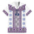Ukraine Family Matching Long Sleeve Bodycon Dress and Hawaiian Shirt Traditional Braided Rope Belt Purple Folk Pattern