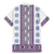 Ukraine Family Matching Mermaid Dress and Hawaiian Shirt Traditional Braided Rope Belt Purple Folk Pattern