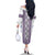 Ukraine Family Matching Off The Shoulder Long Sleeve Dress and Hawaiian Shirt Traditional Braided Rope Belt Purple Folk Pattern