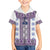 Ukraine Family Matching Off Shoulder Maxi Dress and Hawaiian Shirt Traditional Braided Rope Belt Purple Folk Pattern