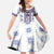 Ukraine Family Matching Summer Maxi Dress and Hawaiian Shirt Traditional Braided Rope Belt Purple Folk Pattern