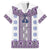 Ukraine Family Matching Summer Maxi Dress and Hawaiian Shirt Traditional Braided Rope Belt Purple Folk Pattern