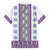 Ukraine Family Matching Summer Maxi Dress and Hawaiian Shirt Traditional Braided Rope Belt Purple Folk Pattern