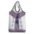 Ukraine Grocery Bag Traditional Braided Rope Belt Purple Folk Pattern