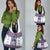 Ukraine Grocery Bag Traditional Braided Rope Belt Purple Folk Pattern