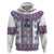 Ukraine Hoodie Traditional Braided Rope Belt Purple Folk Pattern