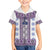 Ukraine Kid Hawaiian Shirt Traditional Braided Rope Belt Purple Folk Pattern