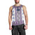 Ukraine Men Tank Top Traditional Braided Rope Belt Purple Folk Pattern