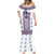 Ukraine Mermaid Dress Traditional Braided Rope Belt Purple Folk Pattern