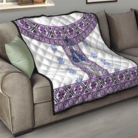 Ukraine Quilt Traditional Braided Rope Belt Purple Folk Pattern