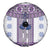 Ukraine Spare Tire Cover Traditional Braided Rope Belt Purple Folk Pattern