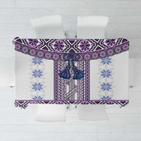 Ukraine Tablecloth Traditional Braided Rope Belt Purple Folk Pattern