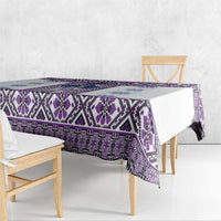 Ukraine Tablecloth Traditional Braided Rope Belt Purple Folk Pattern