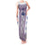 Ukraine Tank Maxi Dress Traditional Braided Rope Belt Purple Folk Pattern