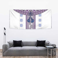 Ukraine Tapestry Traditional Braided Rope Belt Purple Folk Pattern