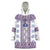 Ukraine Wearable Blanket Hoodie Traditional Braided Rope Belt Purple Folk Pattern