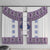 Ukraine Window Curtain Traditional Braided Rope Belt Purple Folk Pattern