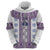 Ukraine Zip Hoodie Traditional Braided Rope Belt Purple Folk Pattern