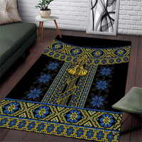Ukraine Area Rug Traditional Braided Rope Belt Folk Pattern National Color