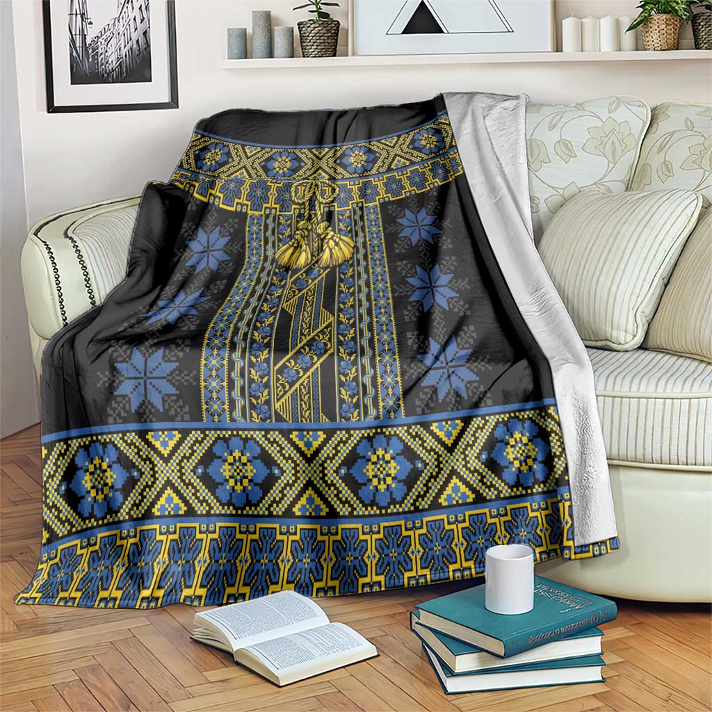 Ukraine Blanket Traditional Braided Rope Belt Folk Pattern National Color