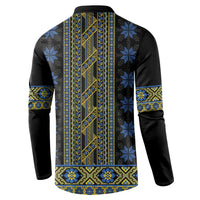 Ukraine Button Sweatshirt Traditional Braided Rope Belt Folk Pattern National Color