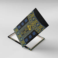 Ukraine Canvas Wall Art Traditional Braided Rope Belt Folk Pattern National Color