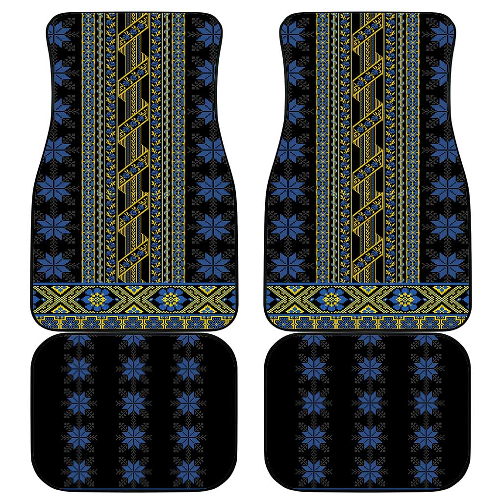 Ukraine Car Mats Traditional Braided Rope Belt Folk Pattern National Color
