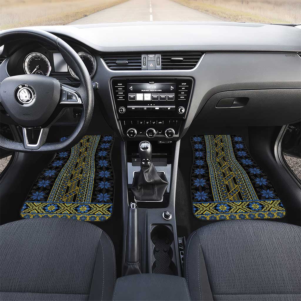 Ukraine Car Mats Traditional Braided Rope Belt Folk Pattern National Color