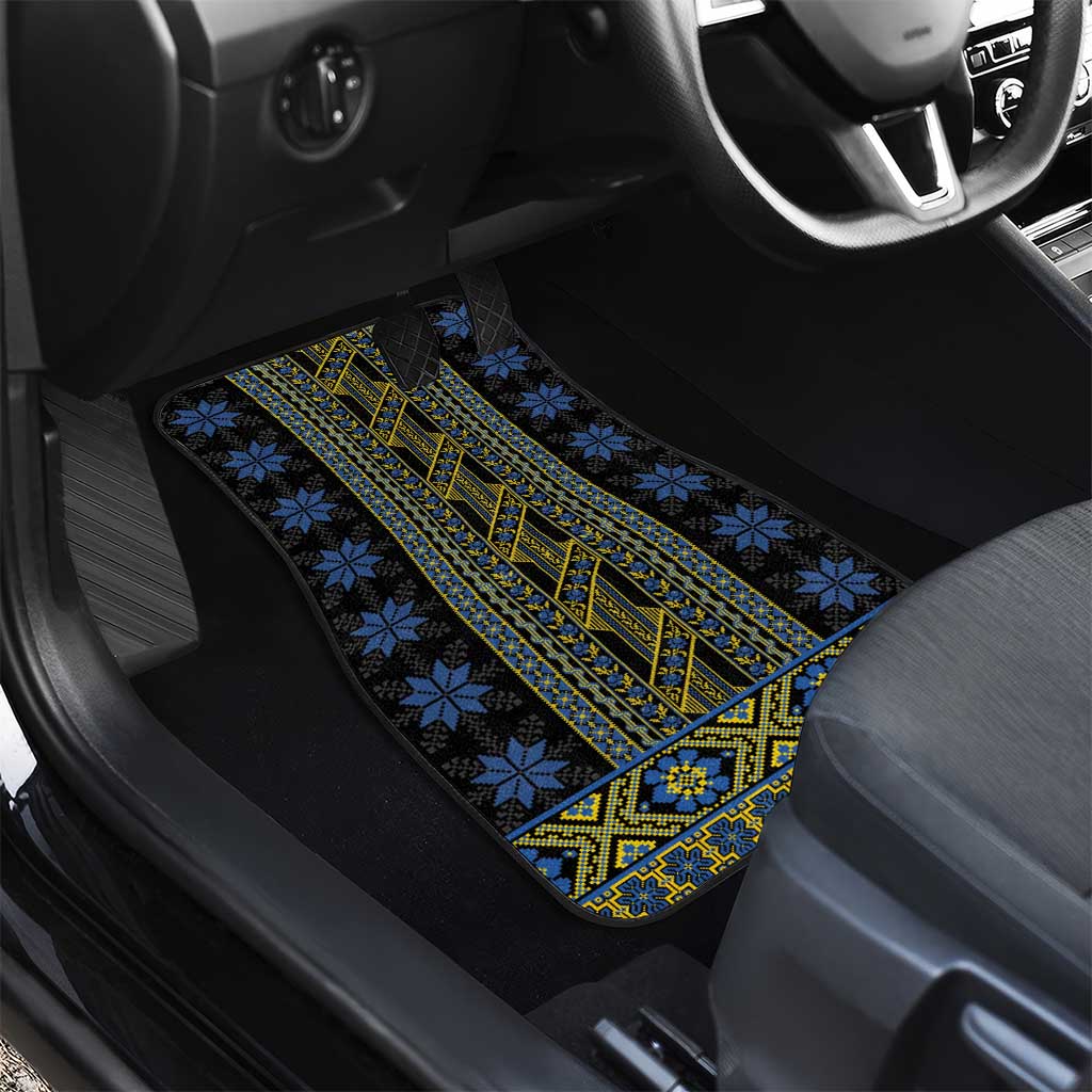 Ukraine Car Mats Traditional Braided Rope Belt Folk Pattern National Color