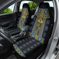 Ukraine Car Seat Cover Traditional Braided Rope Belt Folk Pattern National Color