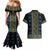 Ukraine Couples Matching Mermaid Dress and Hawaiian Shirt Traditional Braided Rope Belt Folk Pattern National Color