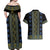 Ukraine Couples Matching Off Shoulder Maxi Dress and Hawaiian Shirt Traditional Braided Rope Belt Folk Pattern National Color