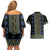 Ukraine Couples Matching Off Shoulder Short Dress and Hawaiian Shirt Traditional Braided Rope Belt Folk Pattern National Color