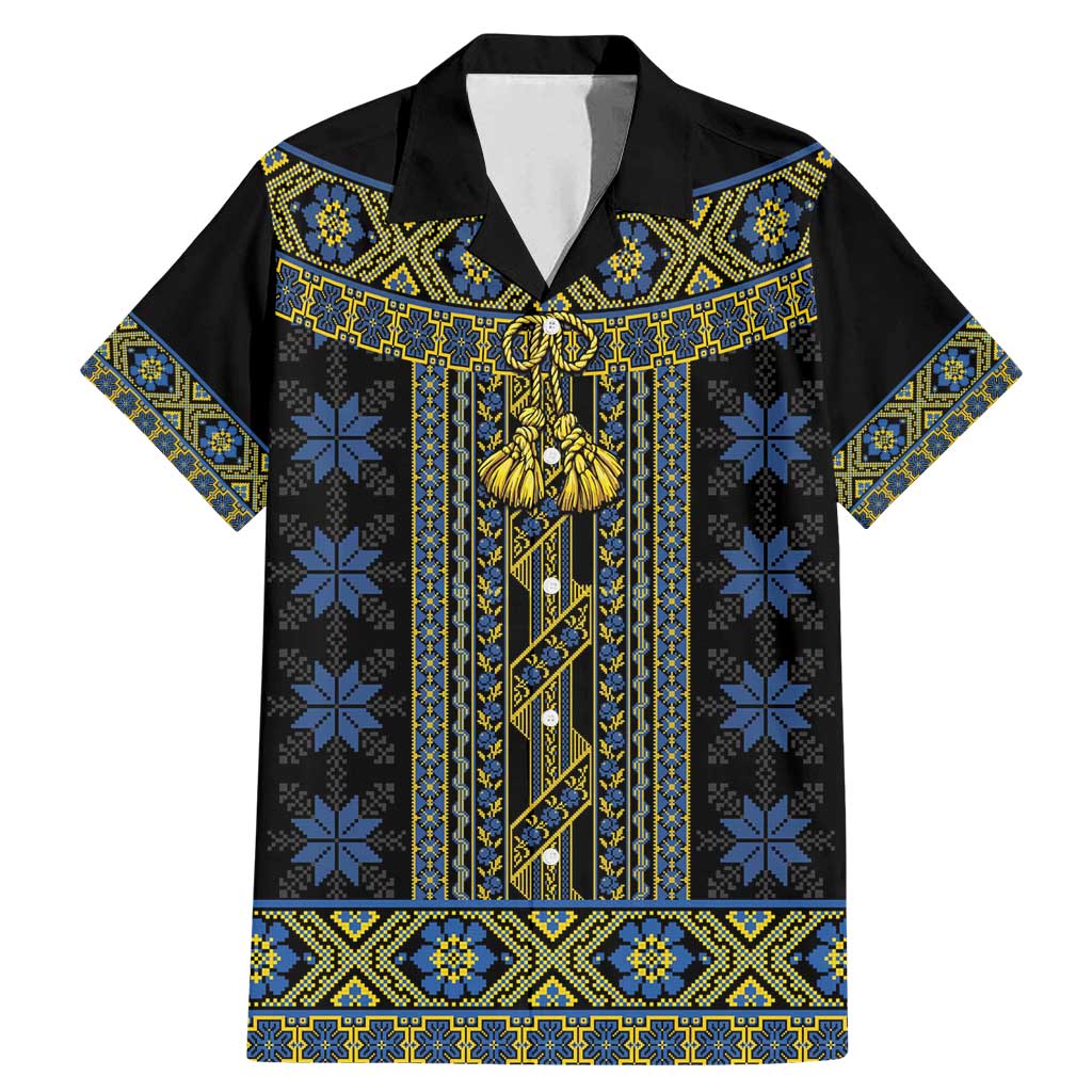 Ukraine Family Matching Mermaid Dress and Hawaiian Shirt Traditional Braided Rope Belt Folk Pattern National Color
