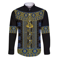 Ukraine Family Matching Mermaid Dress and Hawaiian Shirt Traditional Braided Rope Belt Folk Pattern National Color