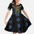 Ukraine Family Matching Off The Shoulder Long Sleeve Dress and Hawaiian Shirt Traditional Braided Rope Belt Folk Pattern National Color