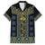Ukraine Family Matching Off The Shoulder Long Sleeve Dress and Hawaiian Shirt Traditional Braided Rope Belt Folk Pattern National Color