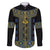 Ukraine Family Matching Off The Shoulder Long Sleeve Dress and Hawaiian Shirt Traditional Braided Rope Belt Folk Pattern National Color
