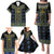 Ukraine Family Matching Puletasi and Hawaiian Shirt Traditional Braided Rope Belt Folk Pattern National Color