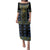 Ukraine Family Matching Puletasi and Hawaiian Shirt Traditional Braided Rope Belt Folk Pattern National Color