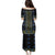 Ukraine Family Matching Puletasi and Hawaiian Shirt Traditional Braided Rope Belt Folk Pattern National Color