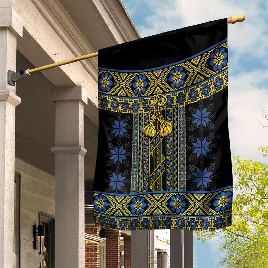 Ukraine Garden Flag Traditional Braided Rope Belt Folk Pattern National Color