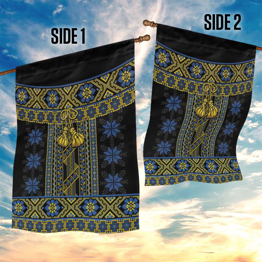 Ukraine Garden Flag Traditional Braided Rope Belt Folk Pattern National Color