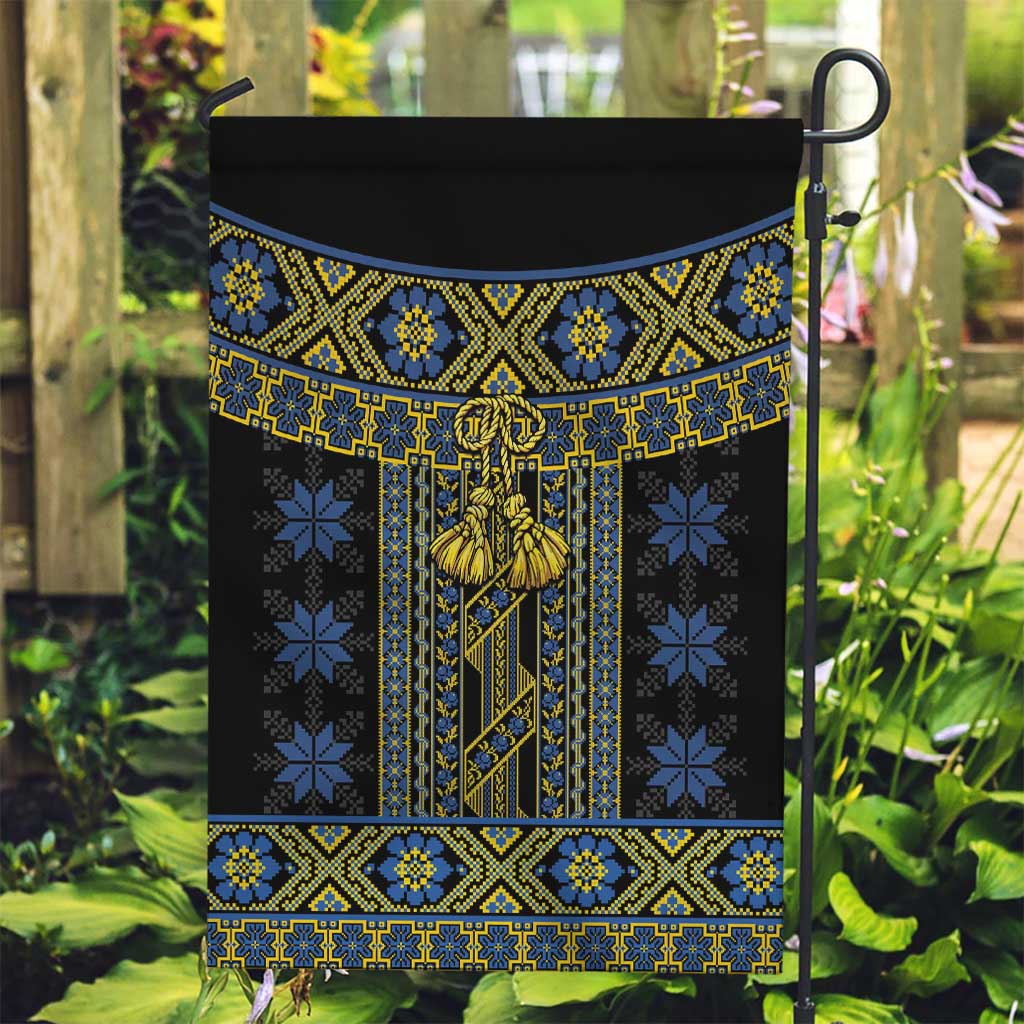 Ukraine Garden Flag Traditional Braided Rope Belt Folk Pattern National Color