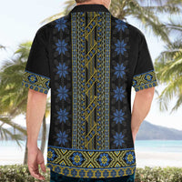 Ukraine Hawaiian Shirt Traditional Braided Rope Belt Folk Pattern National Color