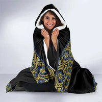 Ukraine Hooded Blanket Traditional Braided Rope Belt Folk Pattern National Color