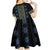 Ukraine Kid Short Sleeve Dress Traditional Braided Rope Belt Folk Pattern National Color