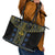 Ukraine Leather Tote Bag Traditional Braided Rope Belt Folk Pattern National Color