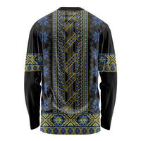 Ukraine Long Sleeve Shirt Traditional Braided Rope Belt Folk Pattern National Color