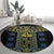 Ukraine Round Carpet Traditional Braided Rope Belt Folk Pattern National Color